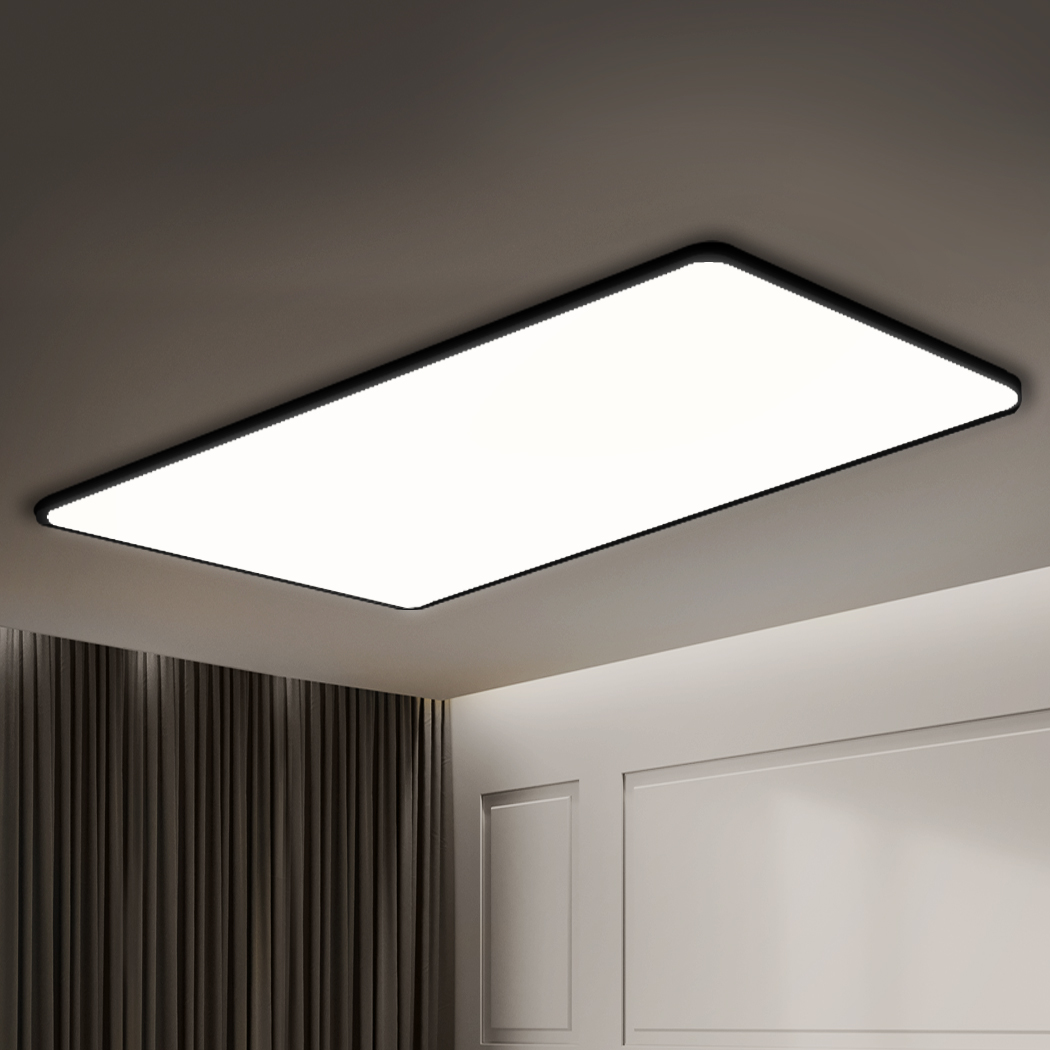 EMITTO LED Ceiling Light Ultra-Thin 5CM Morden Simple Lamp Living Room Black 96W