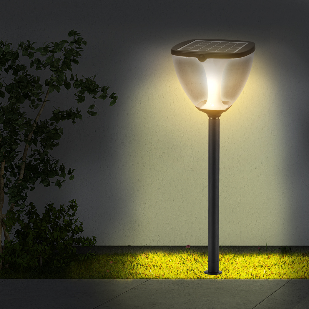 EMITTO LED Solar Powered Garden Lights Pathway Landscape Lawn Lamp Patio 100cm