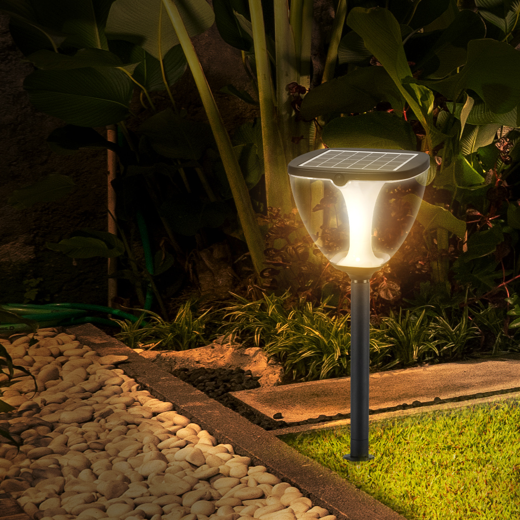EMITTO LED Solar Powered Garden Lights Pathway Landscape Lawn Lamp Patio 60cm