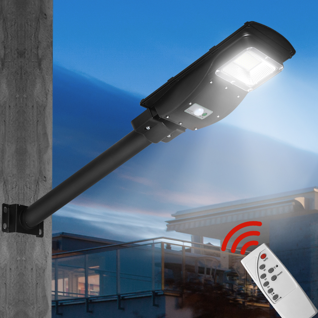 Solar Sensor LED Street Lights Flood Garden Wall Light Motion Pole Outdoor 30W