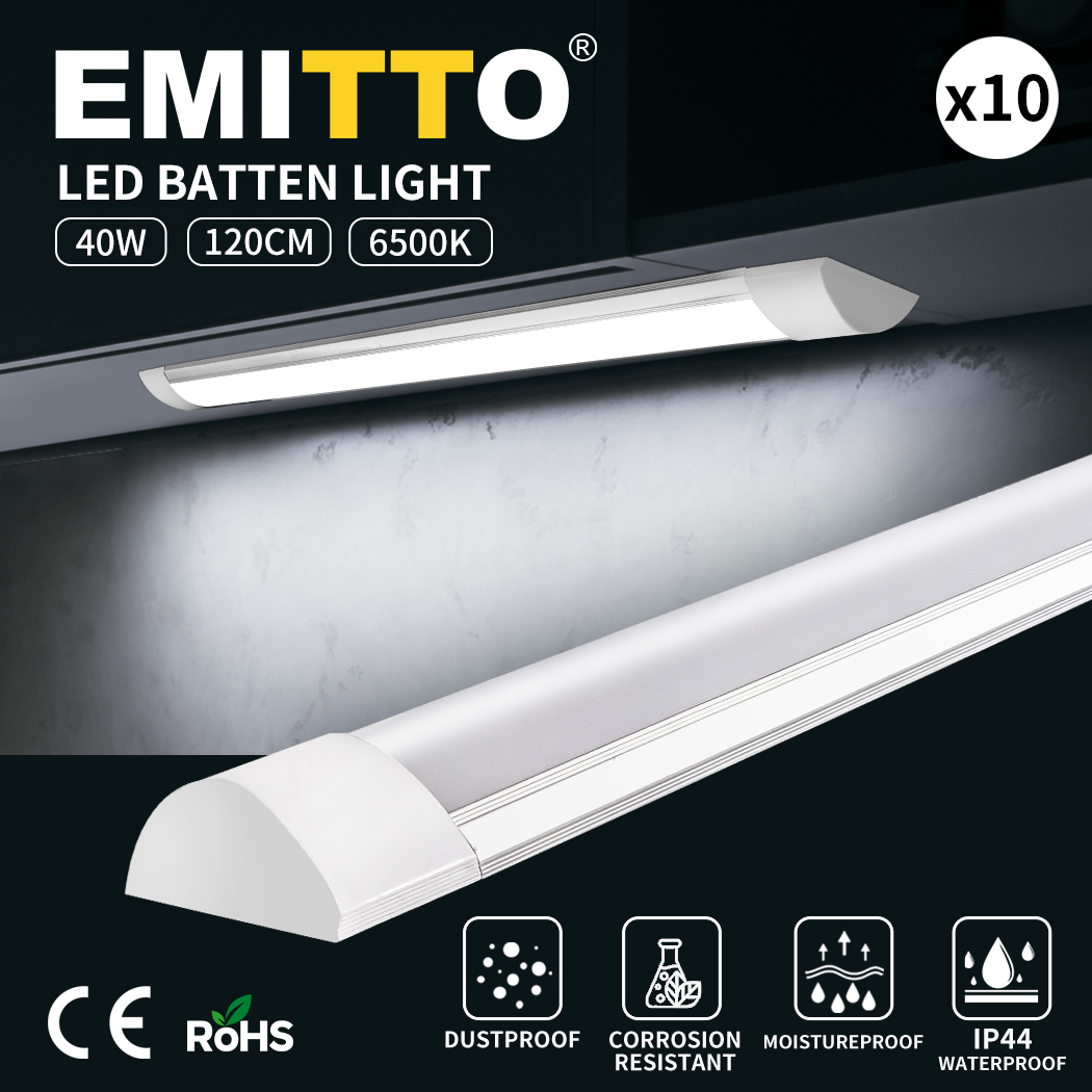 Emitto LED Slim Ceiling Batten Light Daylight 120cm Cool white 6500K 1