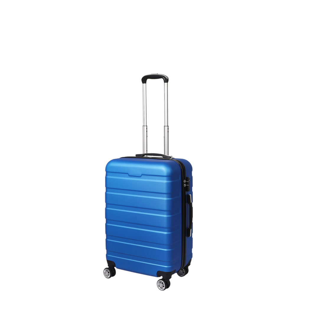 TopSellers-20 Inch Carry On Luggage Case - Lightweight Blue Travel Bag