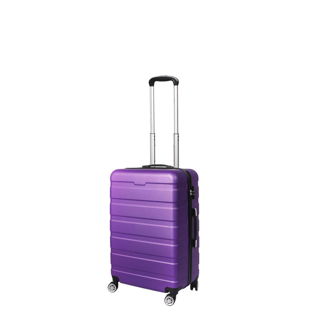 TopSellers-20 Inch Purple Carry On Luggage Case - Lightweight & Durable