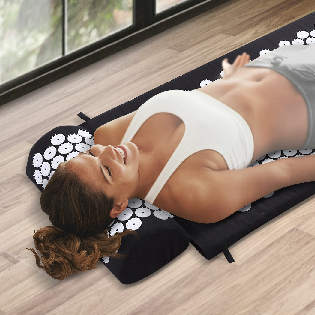 Acupressure Mat Yoga Massage Shakti Sit Lying Pillow Stress Pain Relax Large