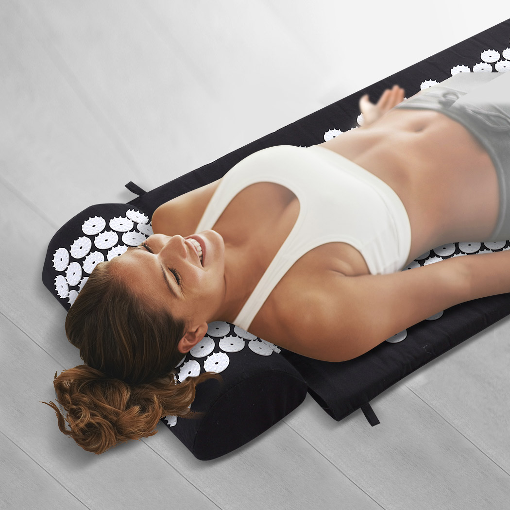 Acupressure Mat Yoga Massage Shakti Sit Lying Pillow Stress Pain Relax Large