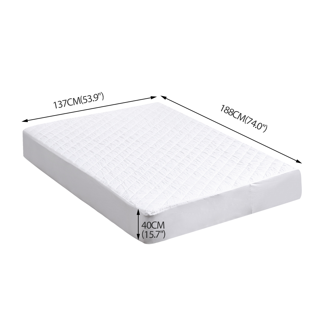 DreamZ Fully Fitted Microfiber Waterproof Mattress Protector Double