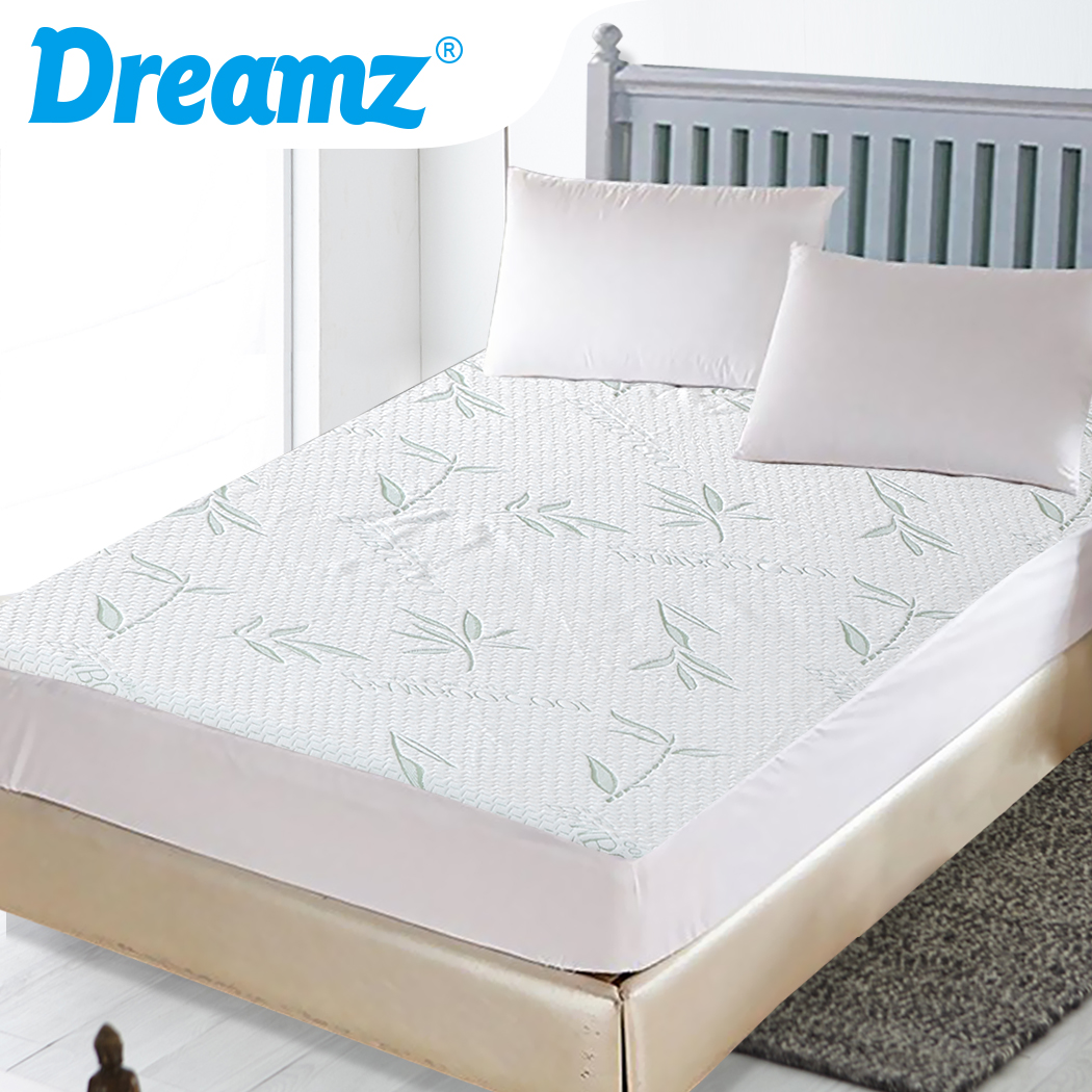 DreamZ Fitted Waterproof Breathable Bamboo Mattress Protector Super King Size