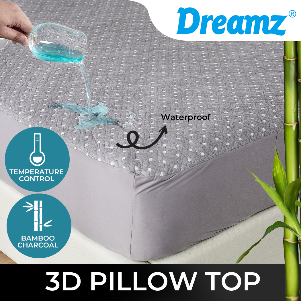 Dreamz Mattress Protector Topper Bamboo Pillowtop Waterproof Cover Underlay - Picture 13 of 45