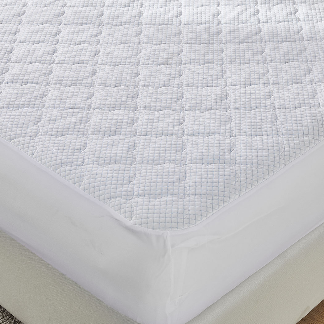 Dreamz Mattress Protector Topper Cool Fabric Pillowtop Waterproof Cover Double