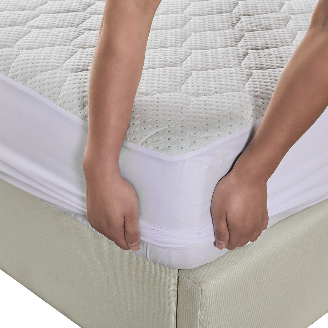 Dreamz Mattress Protector Topper Bamboo Pillowtop Waterproof Cover Double