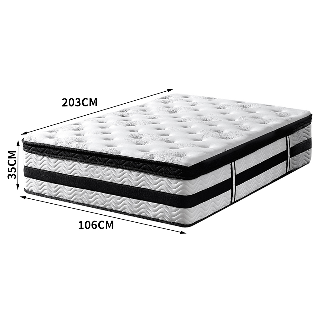 DreamZ 35CM Thickness Euro Top Egg Crate Foam Mattress in King Single Size