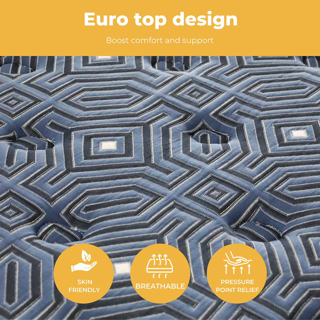 Dreamz Mattress Queen Double King Single Pocket Spring Firm Foam Euro Top Latex - Picture 391 of 417