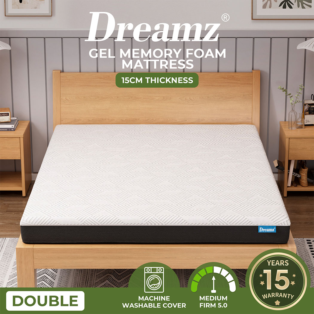 Dreamz Double Bed Mattress Queen Single Soft Gel Memory Foam Cetified Washable - Picture 13 of 48