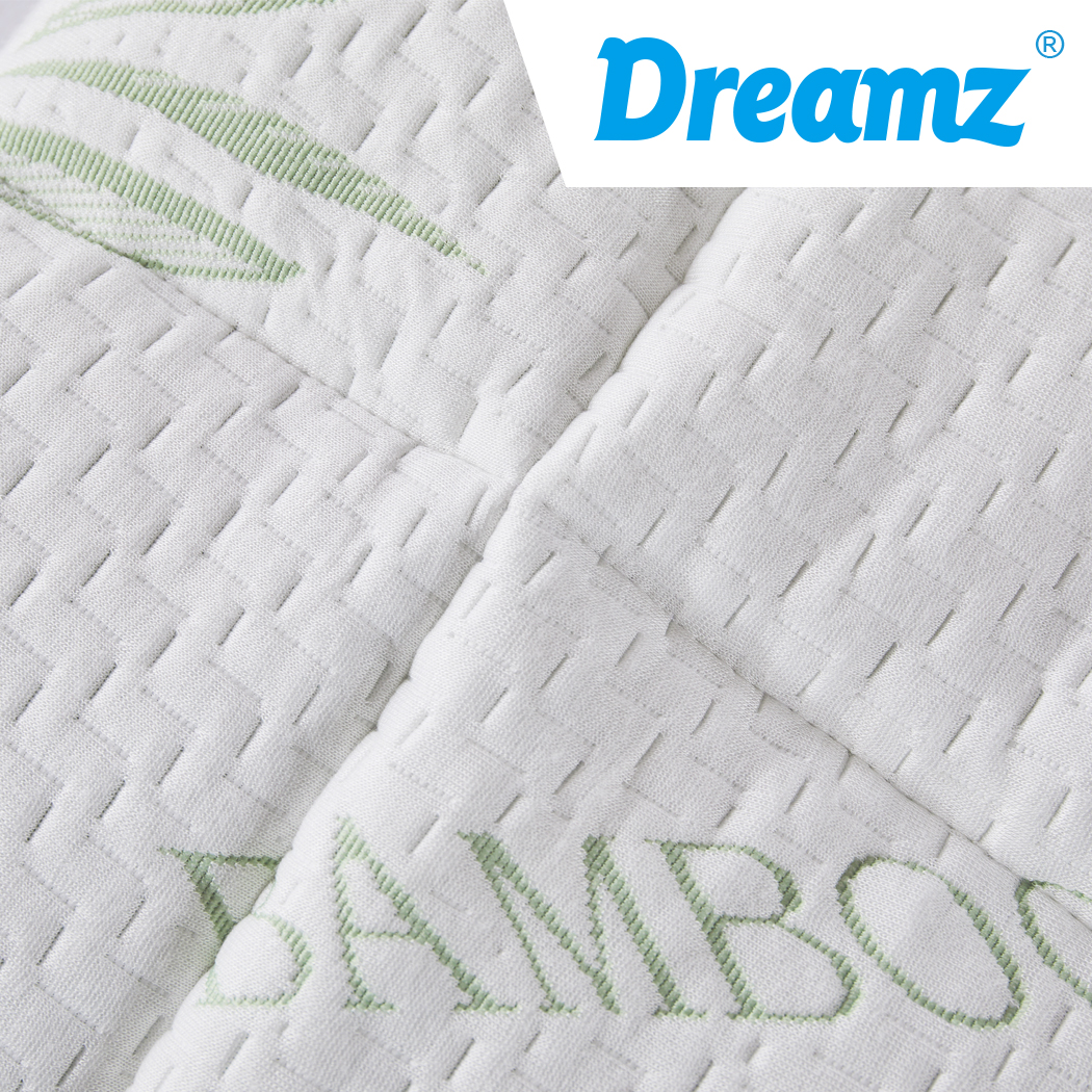 Dreamz Bamboo Pillowtop Mattress Topper Protector Soft Cover Underlay Single