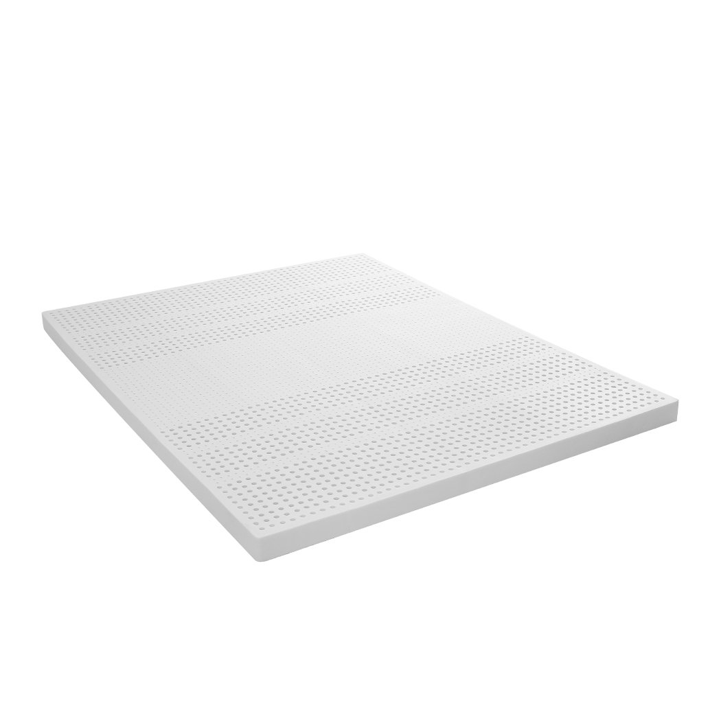 Dreamz Mattress Topper Double Queen 5cm Latex 7 Zone Bedding Mat Removable Cover - Picture 24 of 48
