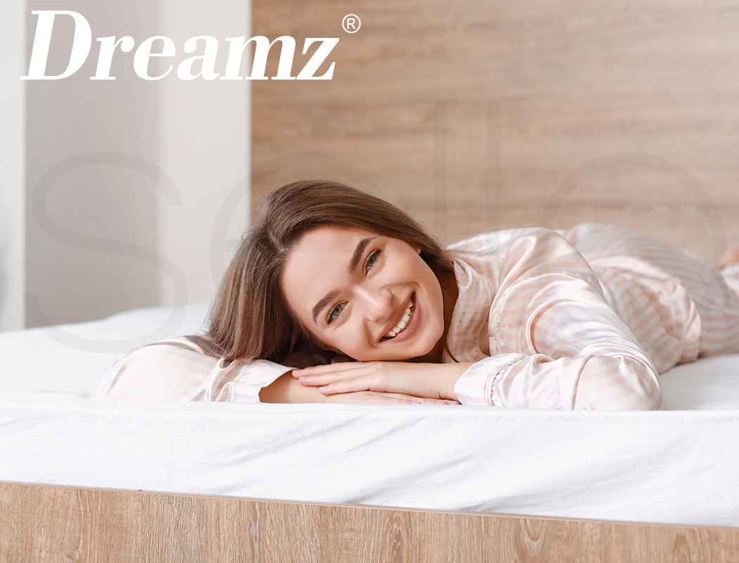 Dreamz Mattress Topper Double Queen 5cm Latex 7 Zone Bedding Mat Removable Cover - Picture 23 of 48