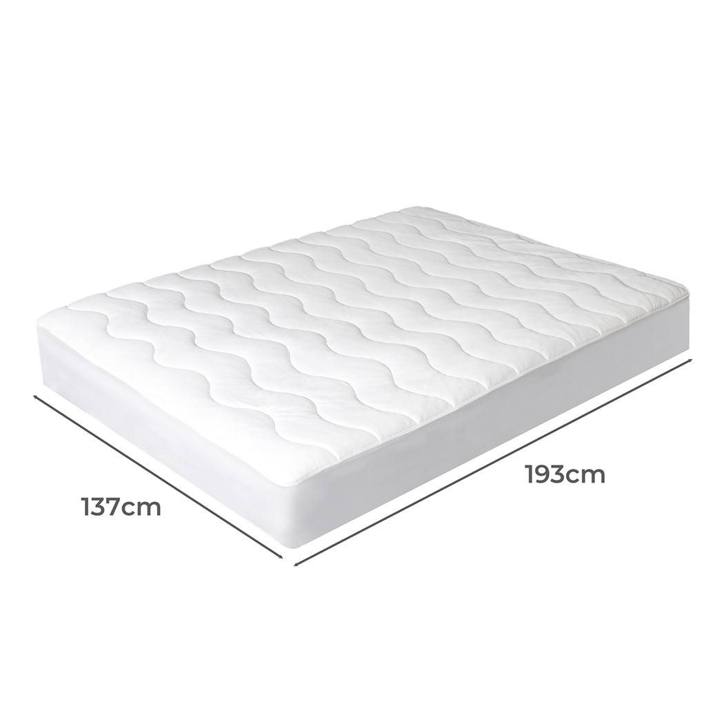 Dreamz Cooling Mattress Topper Protector Summer Bed Cover Pillowtop Pad All Size - Picture 14 of 72