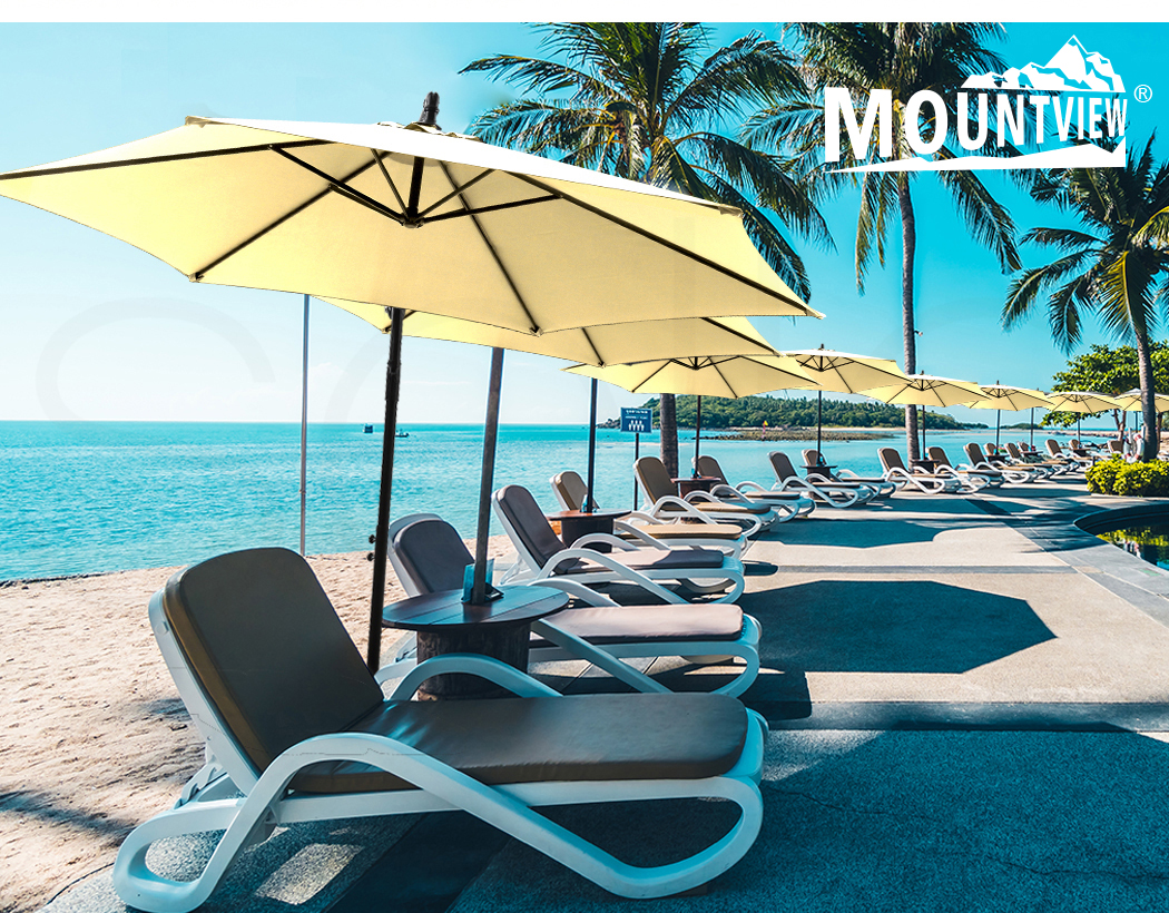 Mountview 3m Outdoor Umbrella Cantilever Base Stand Garden Patio Beach Umbrellas - Picture 41 of 123