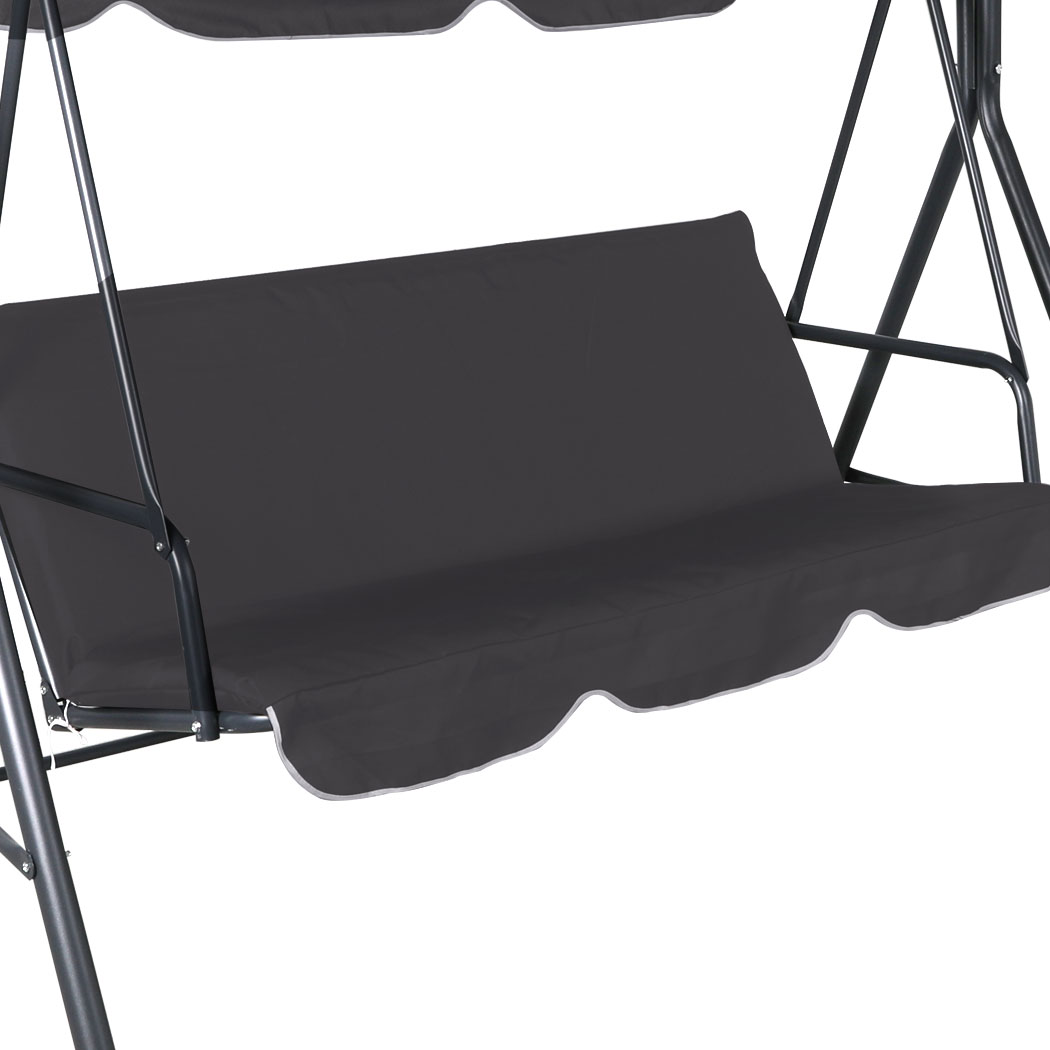 Levede Swing Chair Hammock Outdoor Furniture Garden Canopy Cushion Bench Grey
