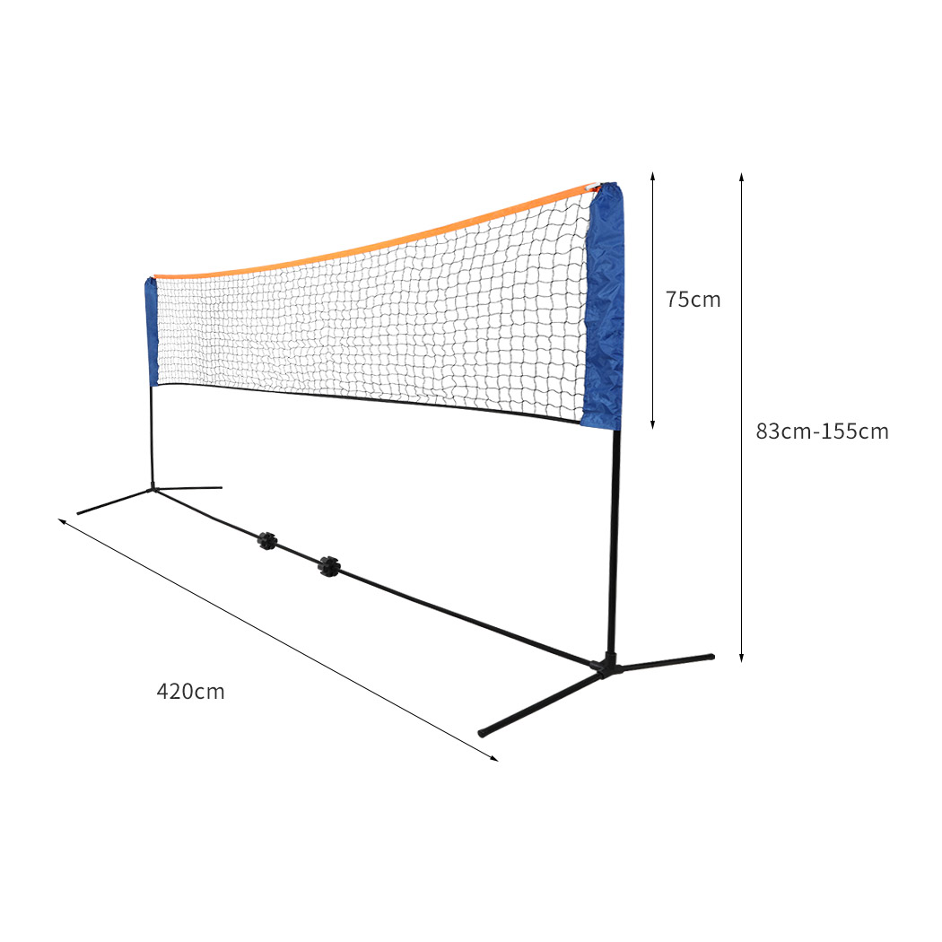 Centra Badminton Net Tennis Volleyball Portable Sports Set Beach Backyards 4M