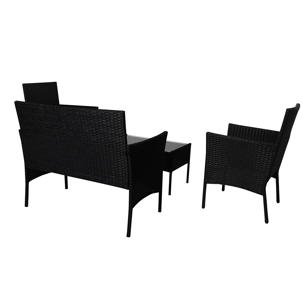Levede 4 PCS Outdoor Furniture Setting Patio Garden Table Chairs Sets Wicker