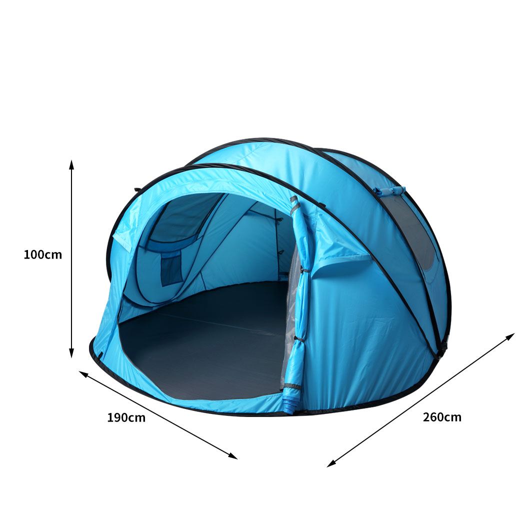 Mountview Pop Up Camping Tent Beach Outdoor Family Tents Portable 4 Person Dome