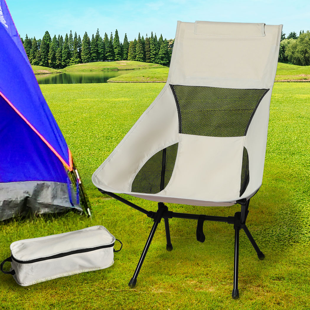 Camping Chair Folding Outdoor Portable Lightweight Fishing Chairs Beach Picnic - Picture 22 of 30