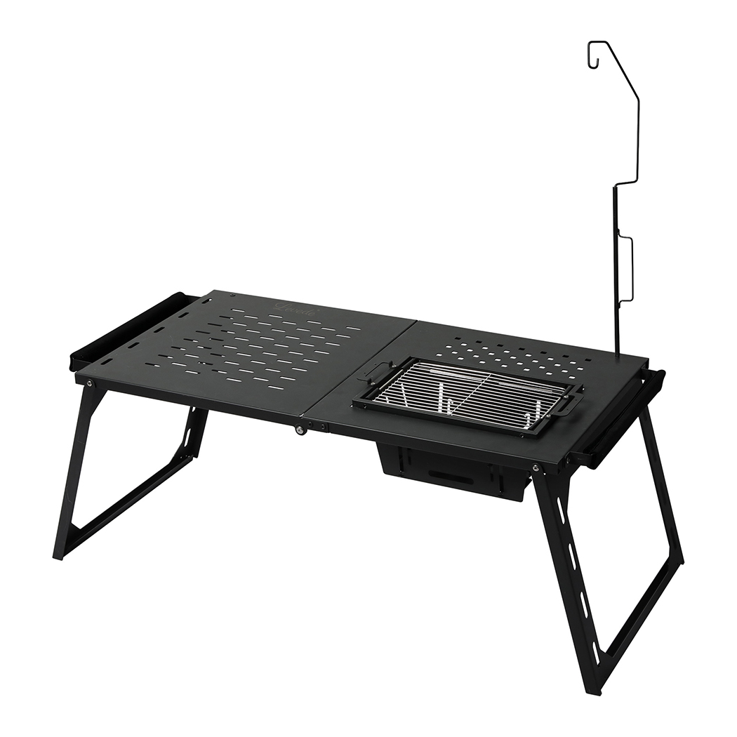 TopSellers-Folding BBQ Grill - Large Portable Charcoal Cooker for Outdoors