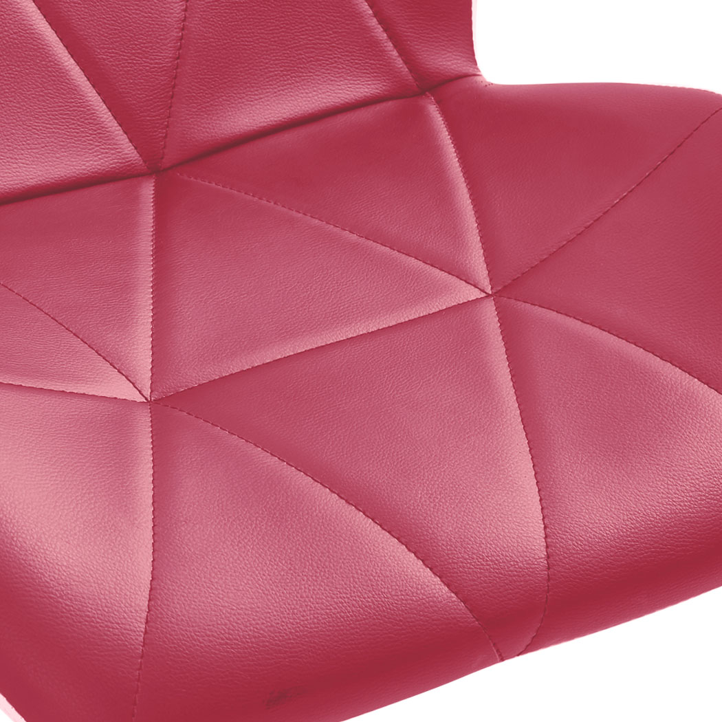 Levede Swivel Computer Desk Office Study Chair PU Leather Gaming Chair Fuchsia