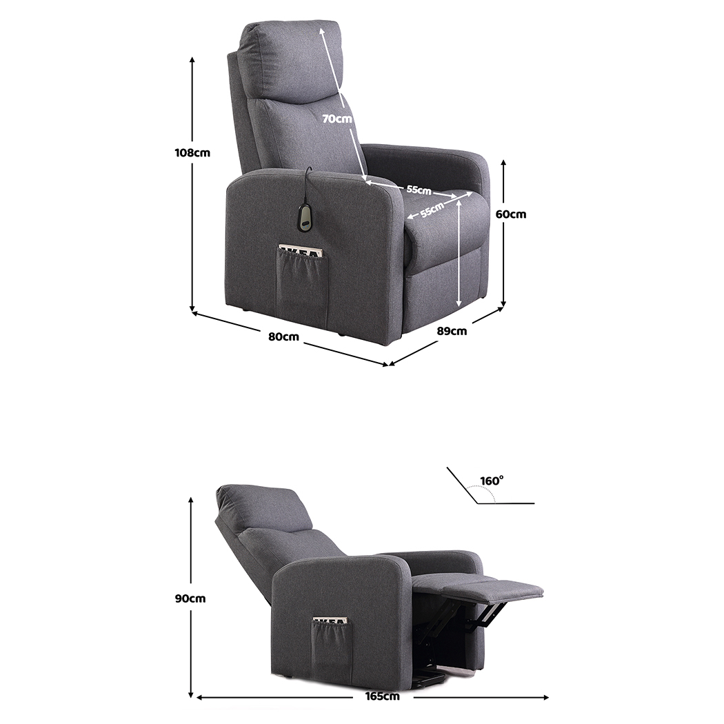 Levede Recliner Chairs Electric Massage Chair Lift Armchair Heated Lounge Sofa