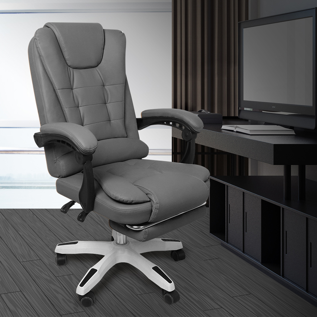 Levede Office Chair Study Gaming Computer Racing PU Leather Executive Footrest