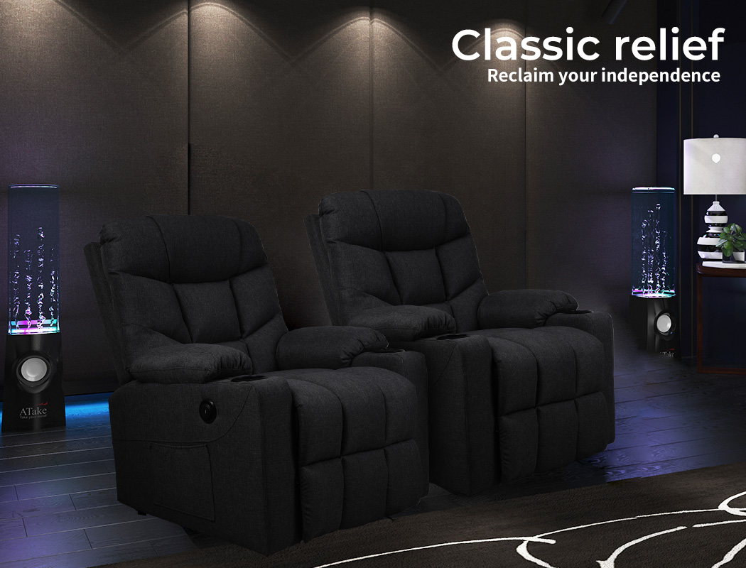 Levede Massage Chair Recliner Chair Armchair Heated Lounge Sofa Elder (Optional) - Picture 20 of 130