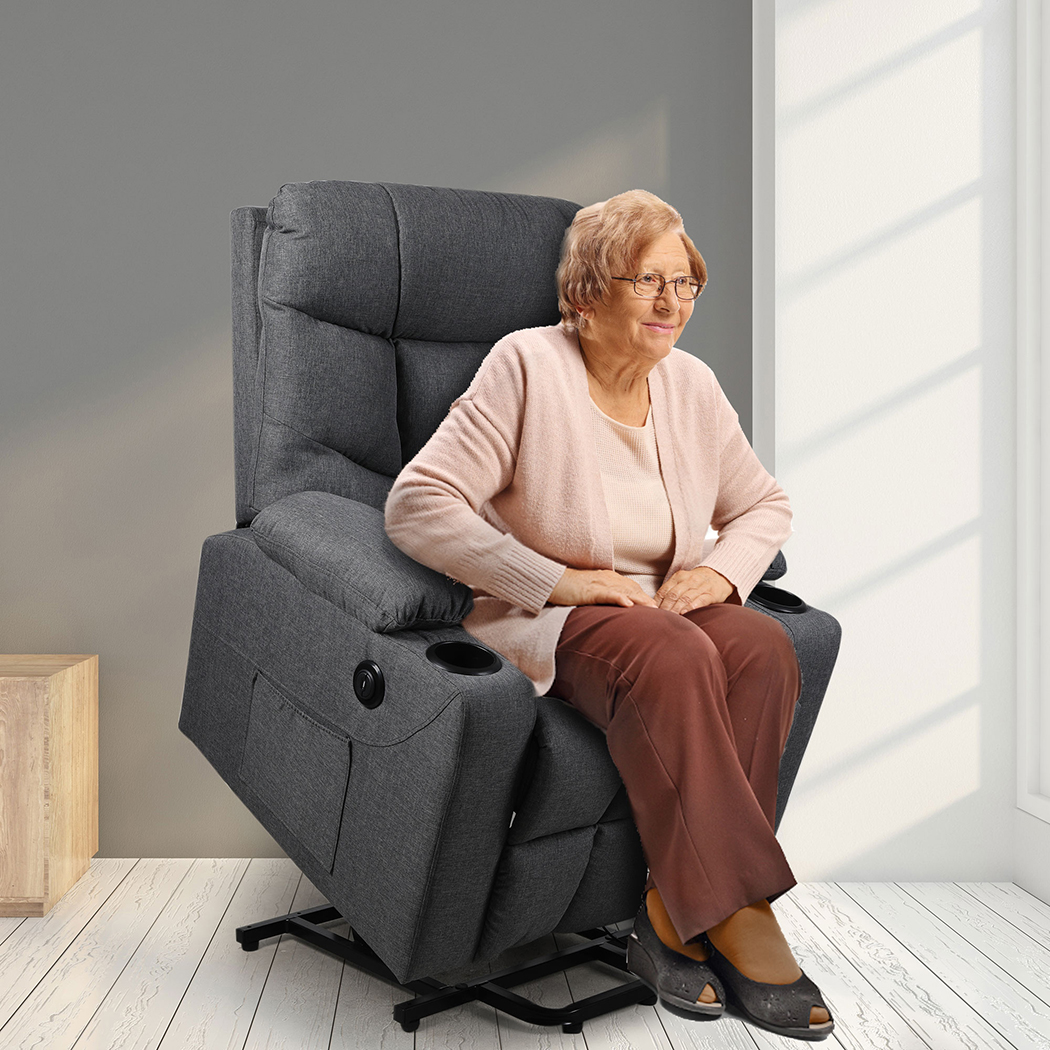Levede Massage Chair Recliner Chair Armchair Heated Lounge Sofa Elder (Optional) - Picture 24 of 140
