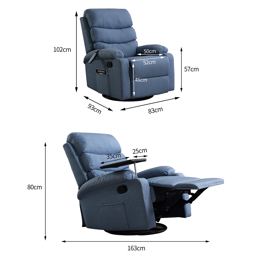 Levede Massage Chair Recliner Chair Armchair Heated Lounge Sofa Elder (Optional) - Picture 88 of 130
