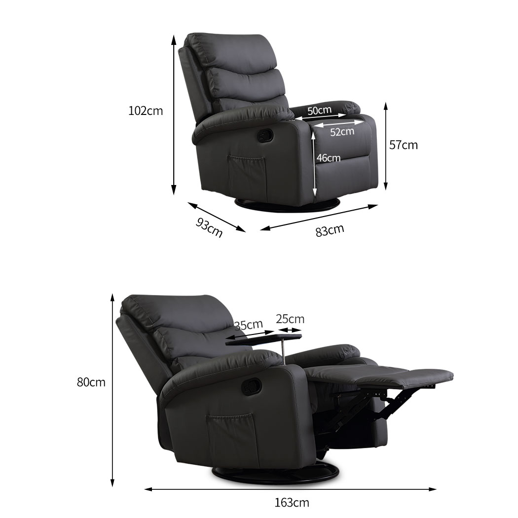 Levede Massage Chair Recliner Chairs Heated Lounge Sofa Armchair 360 Swivel