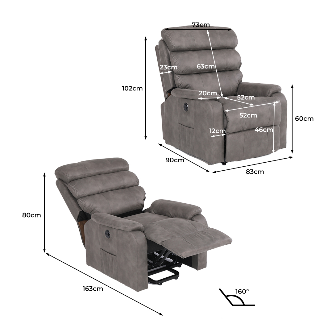 Levede Massage Chair Recliner Chair Armchair Heated Lounge Sofa Elder (Optional) - Picture 61 of 140