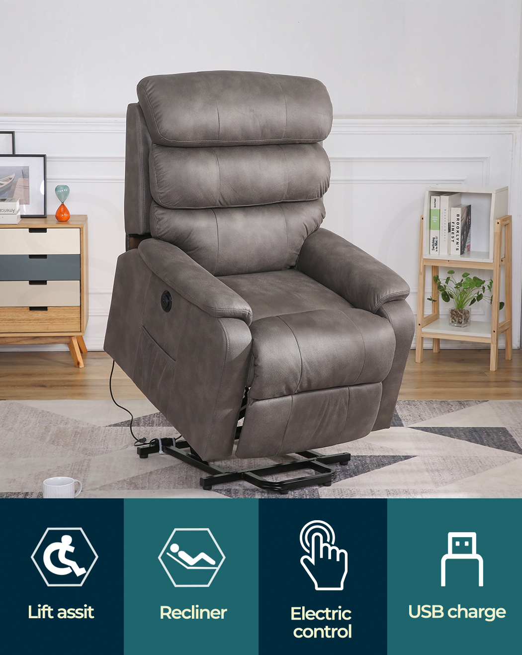 Levede Massage Chair Recliner Chair Armchair Heated Lounge Sofa Elder (Optional) - Picture 57 of 130