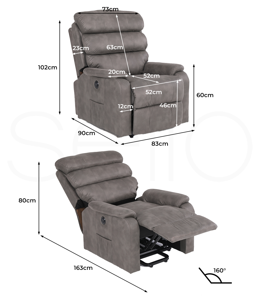 Levede Massage Chair Recliner Chair Armchair Heated Lounge Sofa Elder (Optional) - Picture 66 of 130