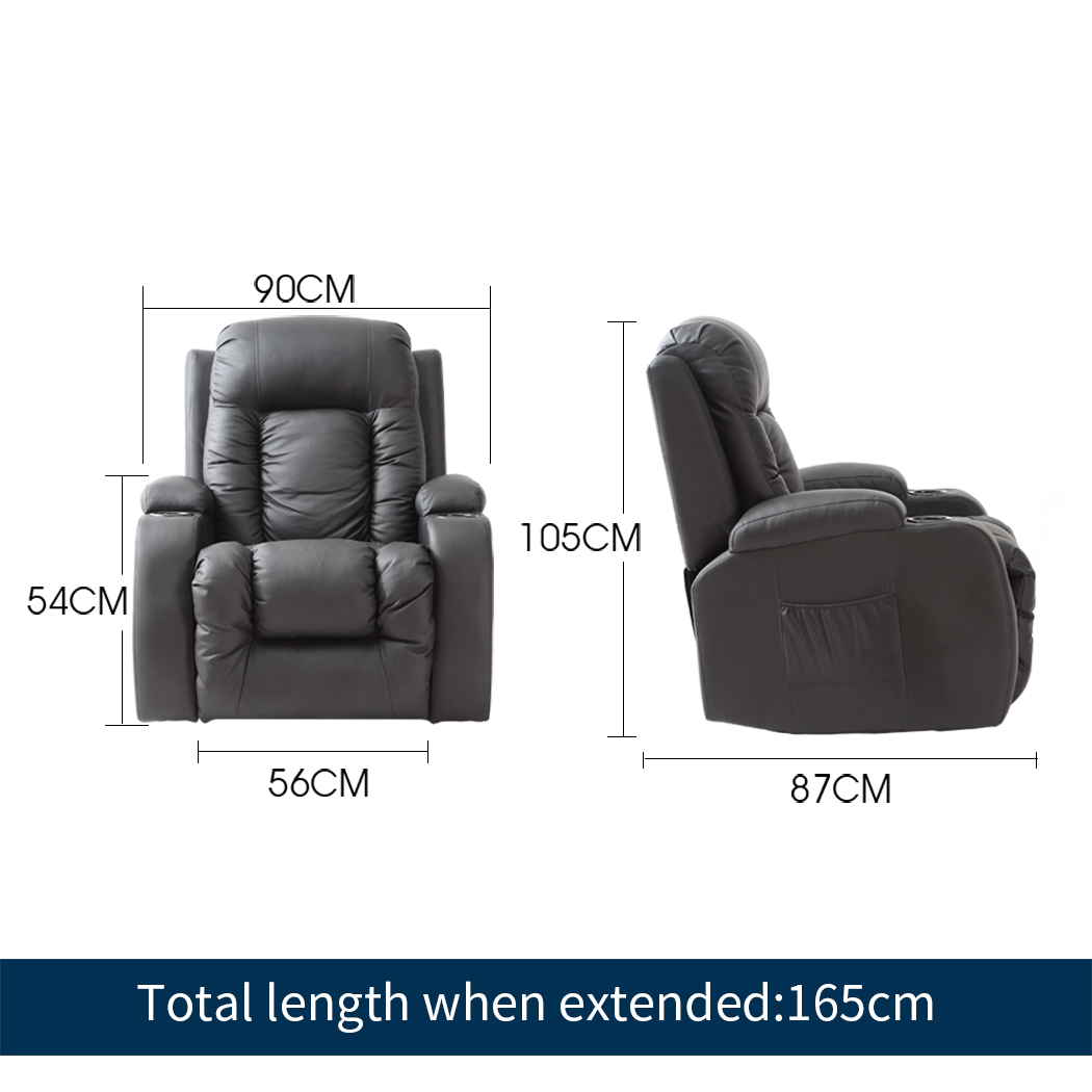 Levede Massage Chair Recliner Chair Armchair Heated Lounge Sofa Elder (Optional) - Picture 73 of 140