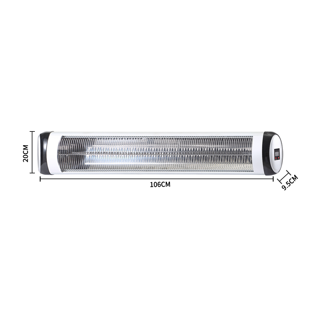 Spector 3000W Electric Infrared Patio Heater Radiant Strip Indoor Outdoor Remote