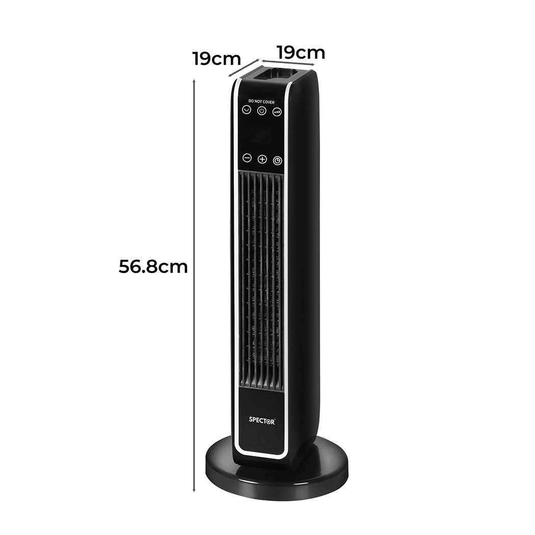 Spector Electric Heater Portable Fast Heating Tower Heaters Remote Control Timer - Picture 25 of 131