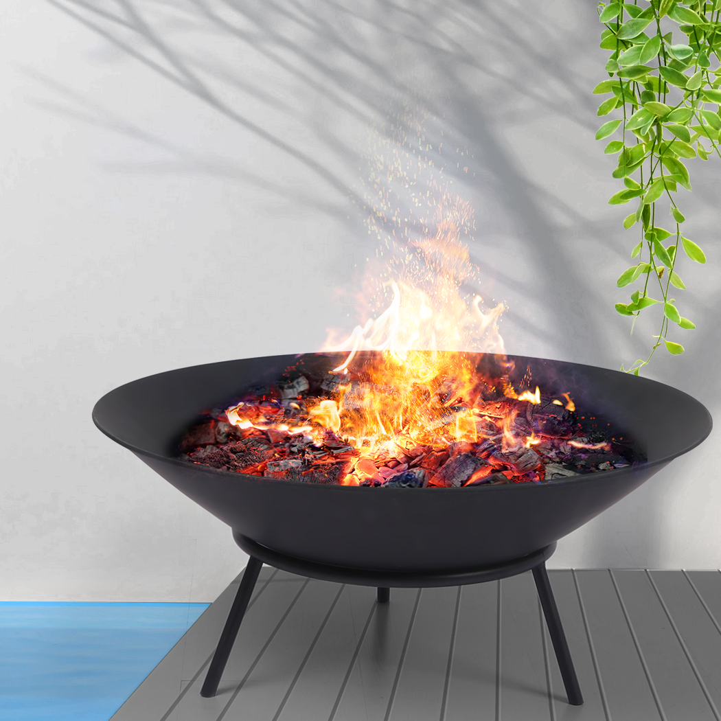 Moyasu Fire Pit Bowl 2IN1 Fireplace Camping Firepit Garden Outdoor Patio Heater