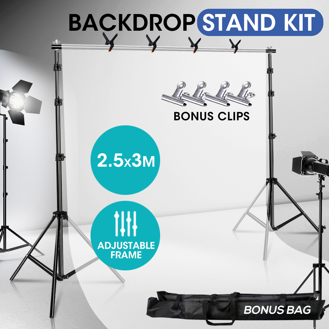 Photography Backdrop Stand Kit Studio Background Screen Photo Support