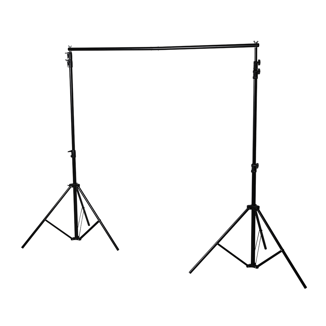 TopSellers-Backdrop Stand Kit Black - Adjustable 2.5x3m Heavy Duty Studio