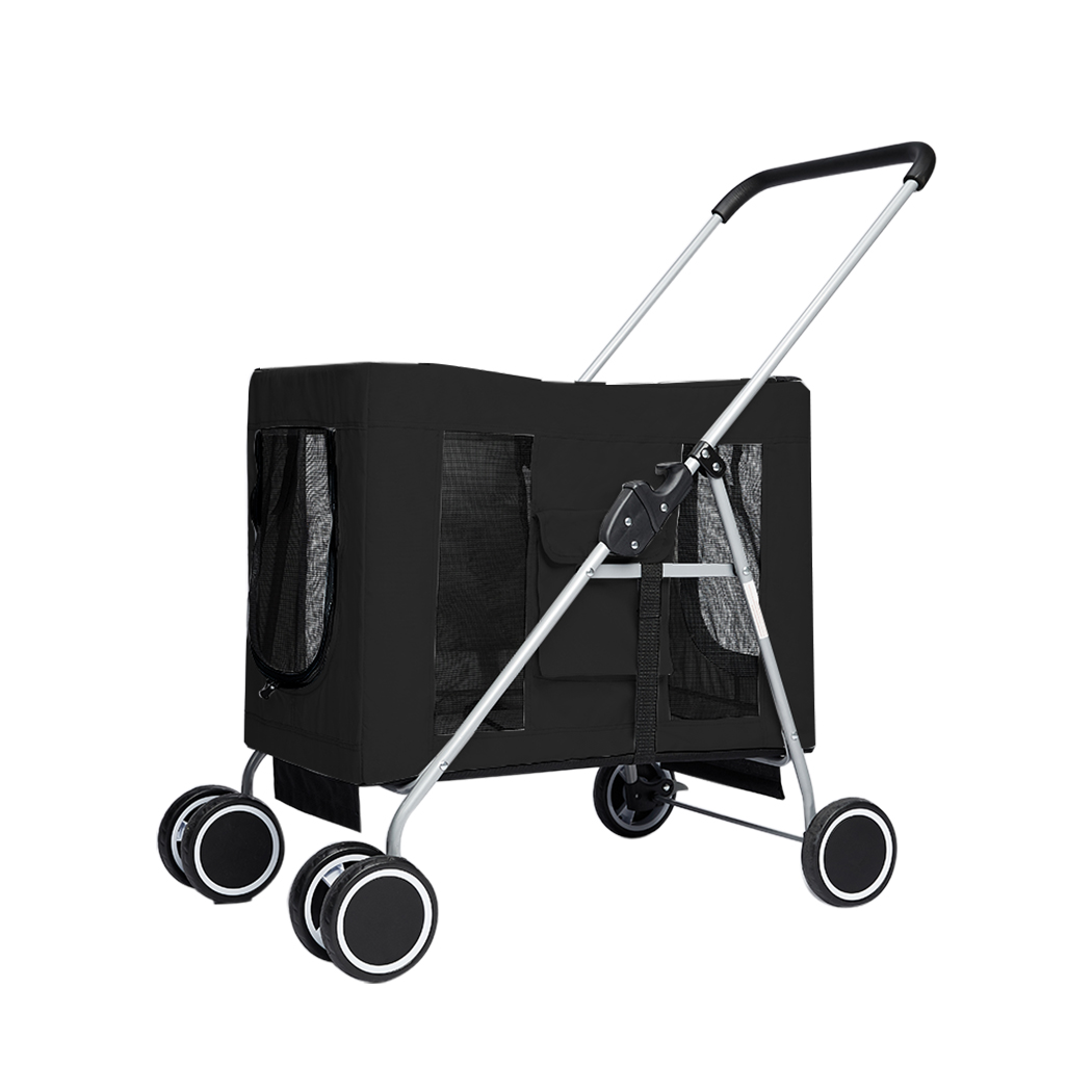 TopSellers-Pet Stroller Carrier Black - Large  Comfortable & Easy to Fold