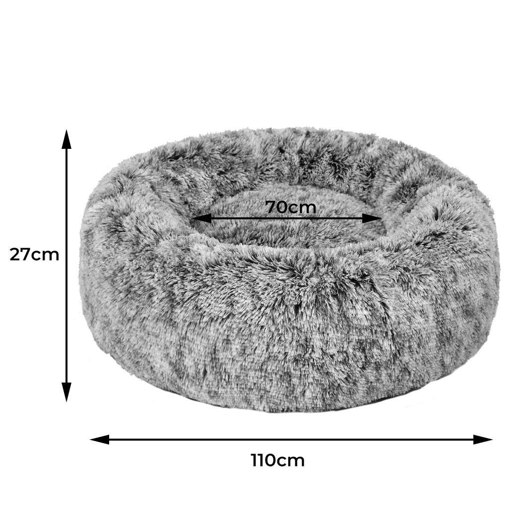 Pawz Pet Dog Calming Bed Cat Warm Soft Plush Washable Removable Cover Charcoal - Picture 24 of 40