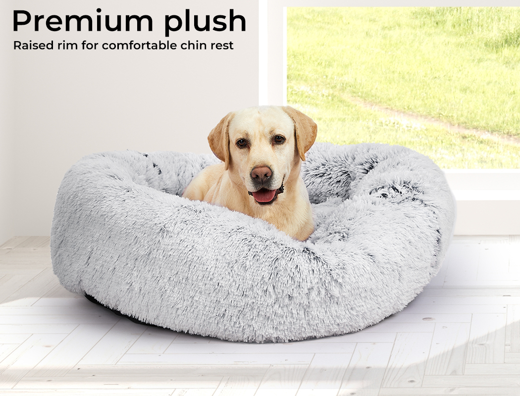 Pawz Pet Dog Calming Bed Cat Warm Soft Plush Washable Removable Cover Charcoal - Picture 34 of 40