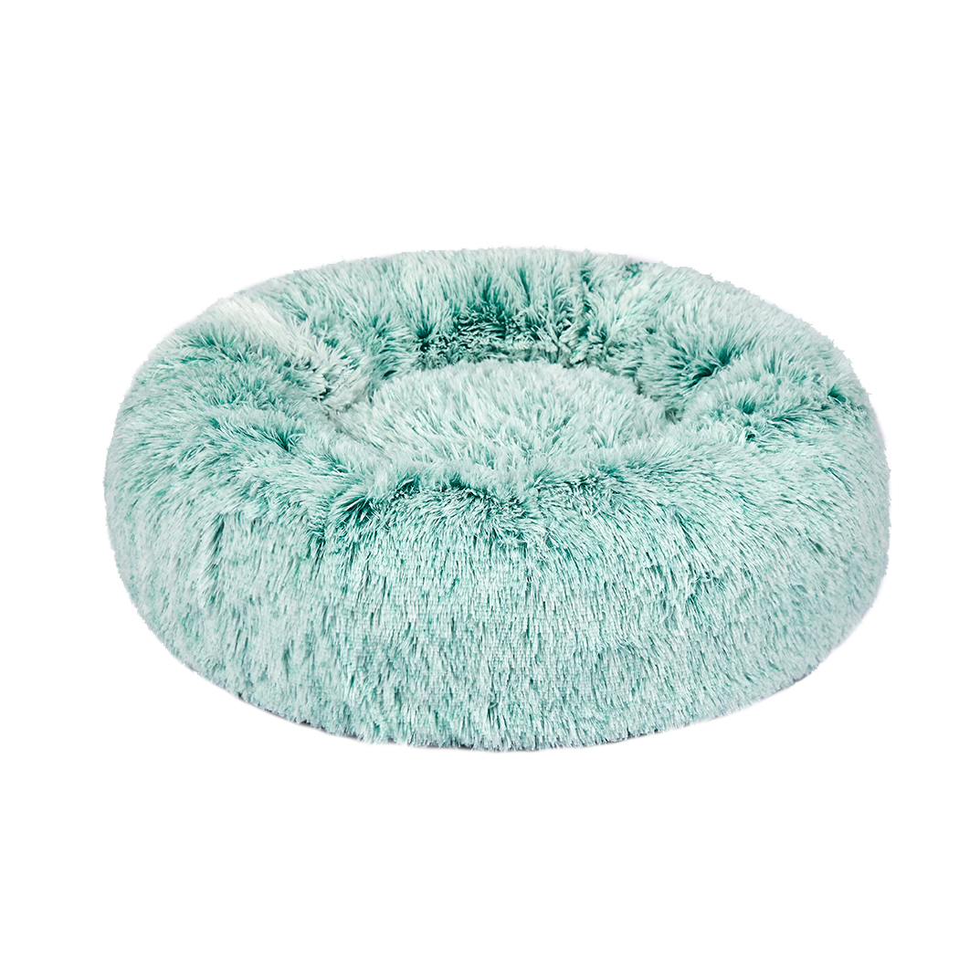 TopSellers-Soft Warm Pet Bed Teal - XXL Donut Shape for Comfort & Relief