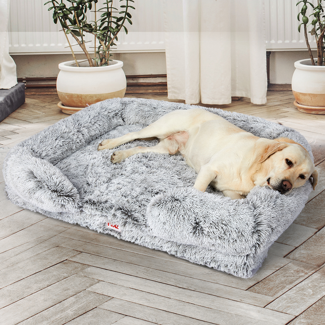 Dog Calming Bed Warm Soft Plush Comfy Sleeping Kennel Memory Foam Mattress Neo L