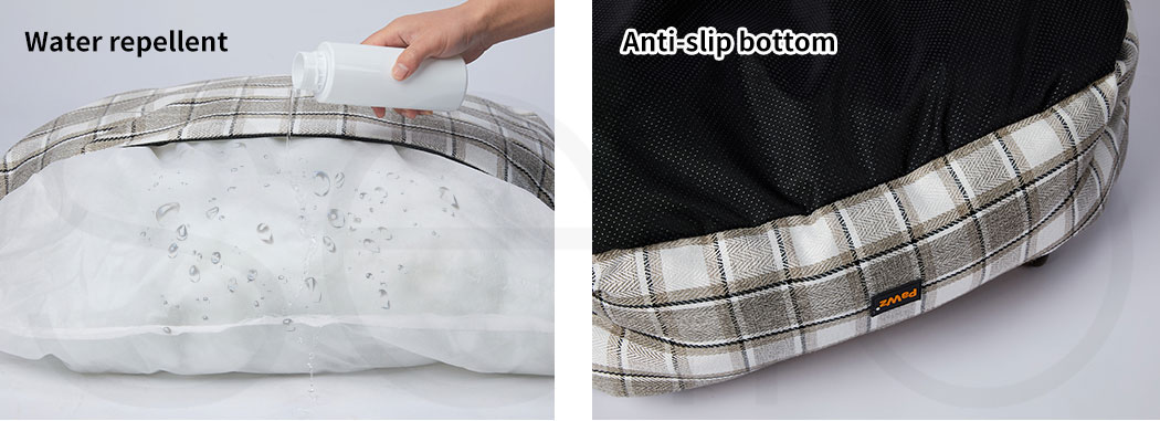 Pawz Dog Calming Beds Set Removable Cover Blanket With Puppy Chew Toy Grey Large - Picture 30 of 34